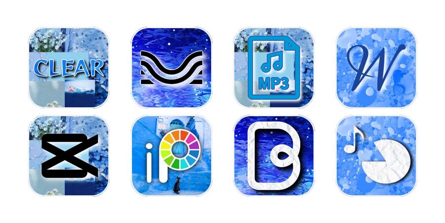その他アプリ 青 ブルー App Icon Pack[Yu3MH9dF6vdaVo0fT1TW]