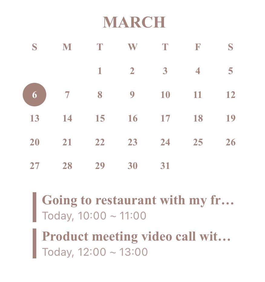 Calendario Idee widget[G4SHxHtPXra5WIQVTIOB]
