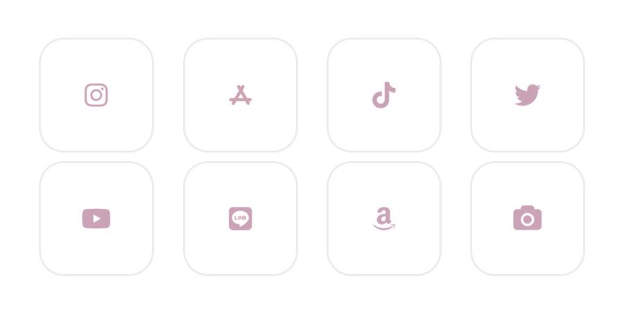ピンク Pacchetto icone app[fHJMcCynckeULiLVfSet]