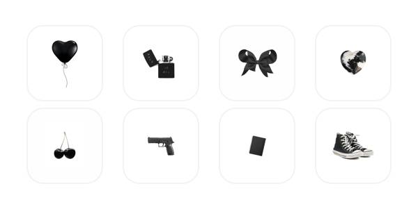 черен Пакет с икони на приложения[Gt0seHaHiazMk2e0ti2K]