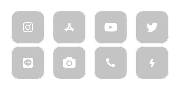 グレーApp Icon Pack[2PwiD21hdWdN3ofnmHmb]