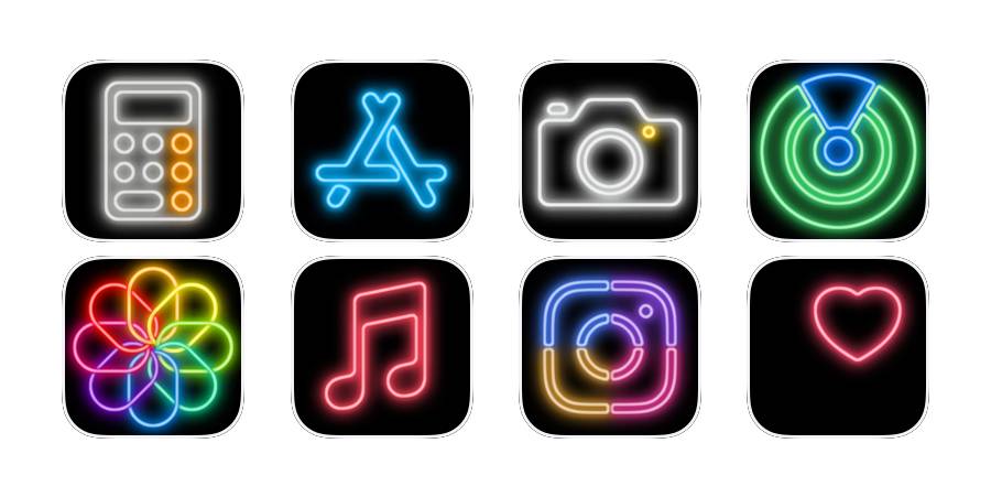 ネオンアイコン App Icon Pack[N32vIP6s3yfzWZN5FIy6]