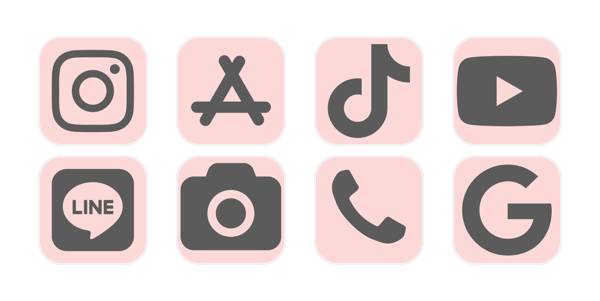 ピンク Pack d'icônes d'application[Qof0oOf3EM7EP6zQJrjn]