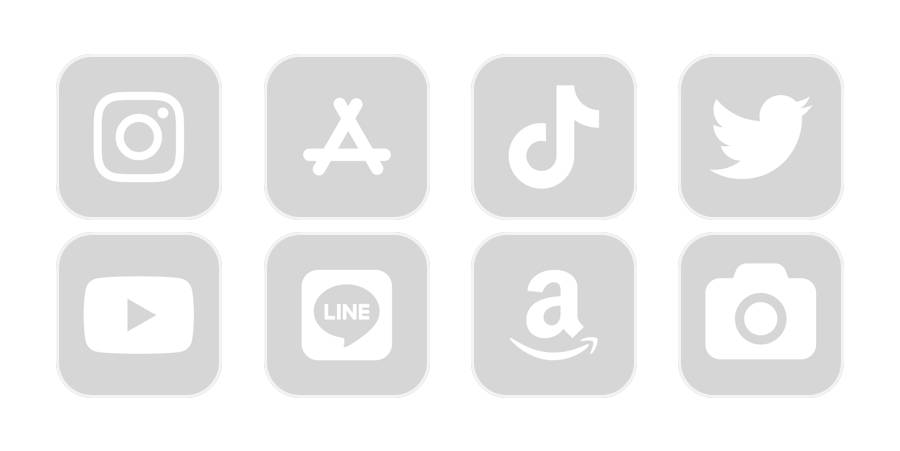 simple gray Пакет с икони на приложения[taoICnC1WnTBsHqdFg8C]