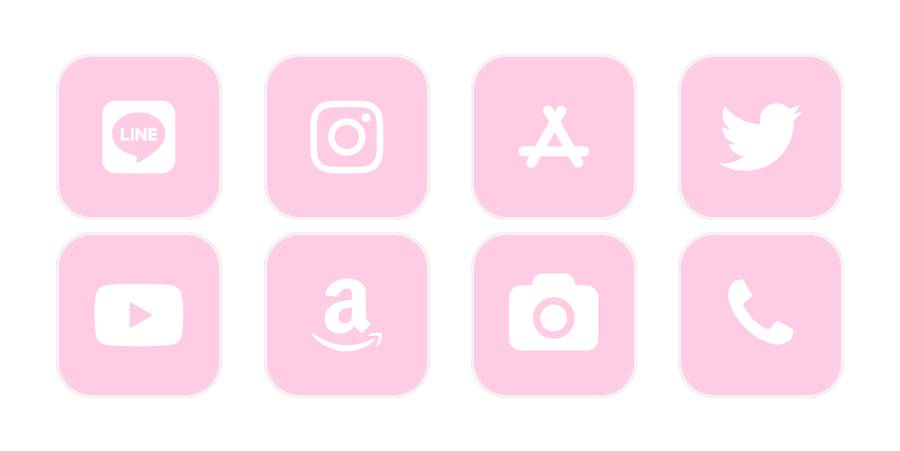 ピンク Pacchetto icone app[LE3KqAXkyqn7LJgNMfty]