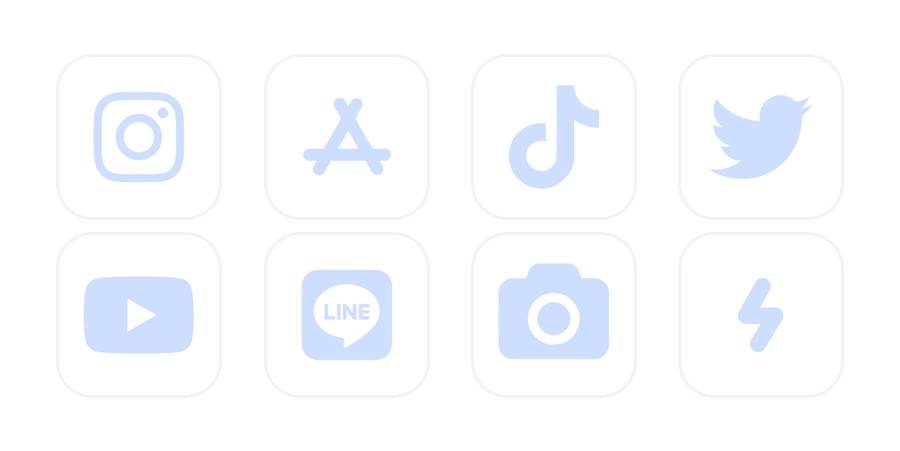 Pastel Blue White Paket ikona aplikacije[GMwDbgqklC0W8soQkctx]