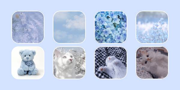 Soft blue aesthetic icons! Pacote de ícones de aplicativos[EA3IYt1HqwoRfPg76jL6]