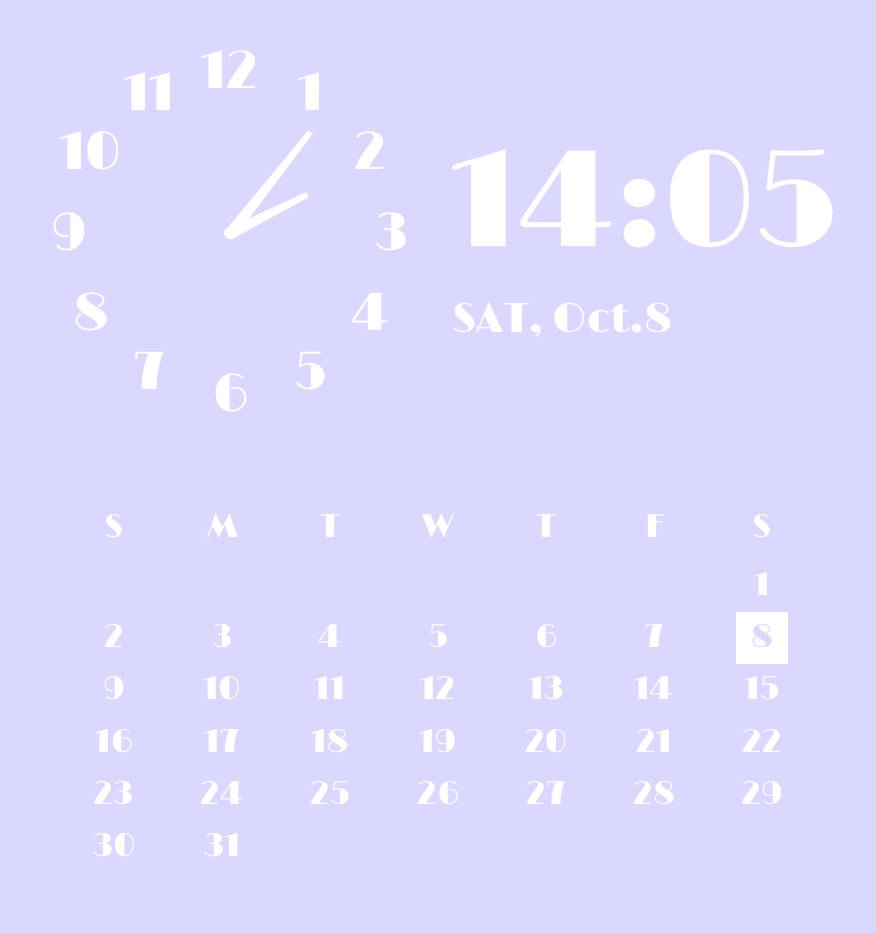 カレンダー💜🤍 Relógio Ideias de widgets[M3LnK0pWE6u9uwho0LwB]