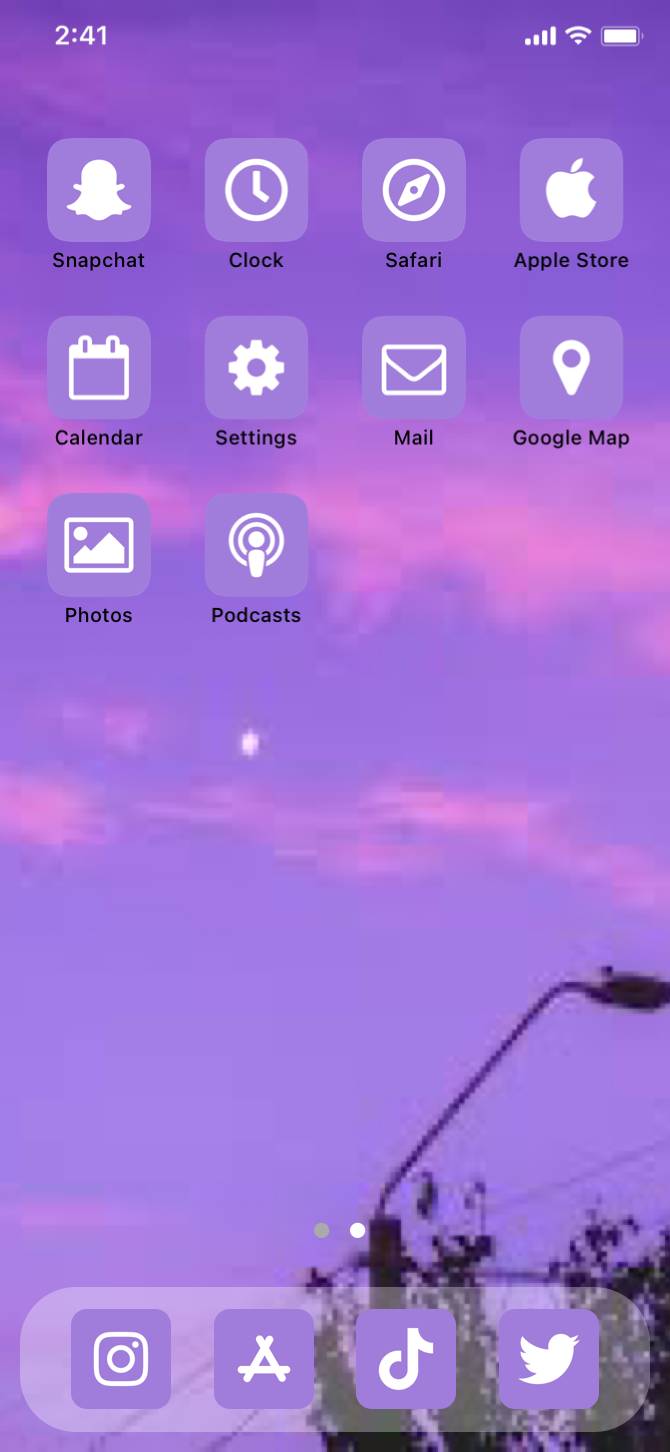 Purple Aesthetic Home Screen ホーム画面カスタマイズ[Inw8tHwaQcKQ37RVnRw7]