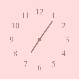 時計ピンク重視Horloge Idées de widgets[OQNFQ3k4rdYaRLUmJohq]