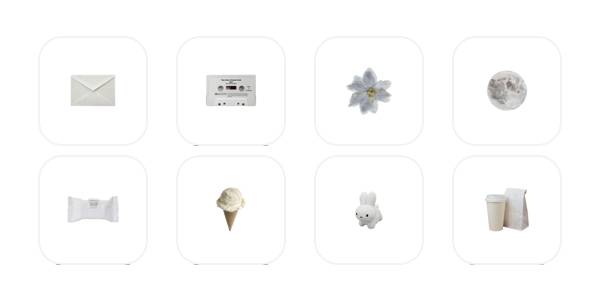 Blanco Paquete de iconos de aplicaciones[0rLarnNDKcMetYCgoFZI]