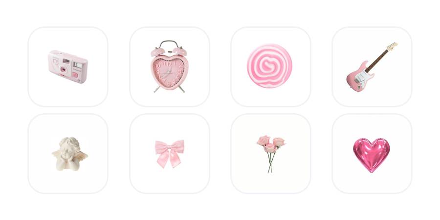 Růžový App Icon Pack[Kfwi1KyWwS1kTbJC2PjT]