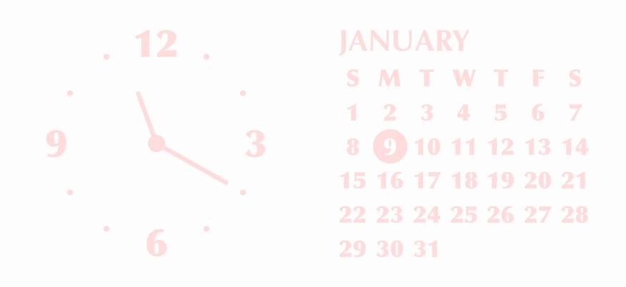 pink calendar Relógio Ideias de widgets[LK433TRxBPN43F7Tpag7]