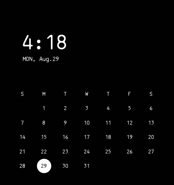 Calendario Ideas de widgets[Zhv6XXUo1onBw6h1UQsL]