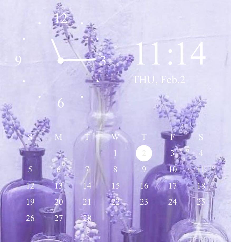 lavender flowers時計ウィジェット[jJaDM3CujFF2GCHZUJzw]