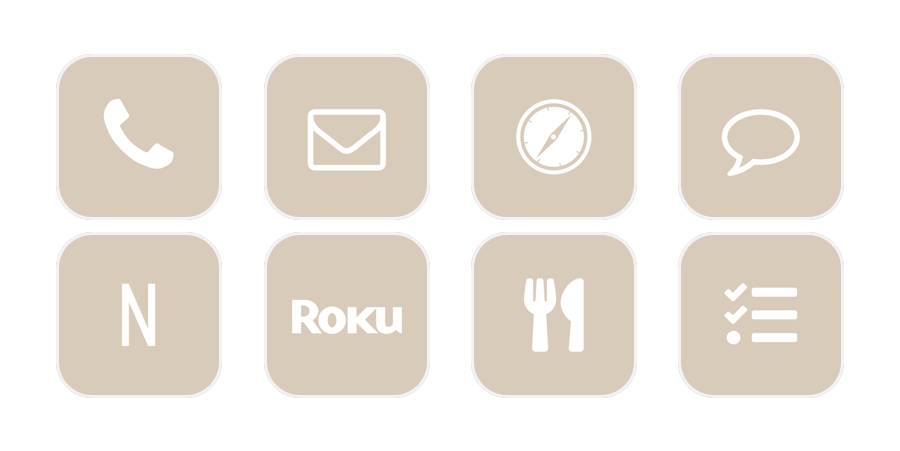 Beige app icons App Icon Pack