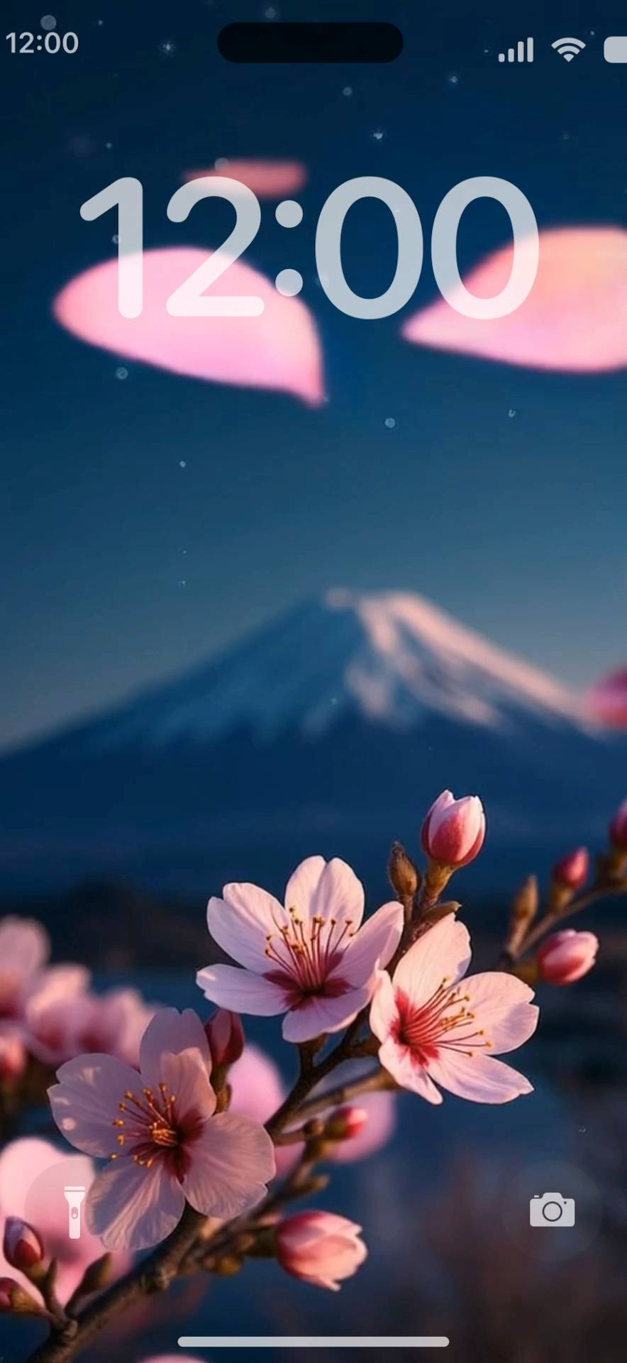 Sakura with mt.fuji Canlı duvar kağıdı[De5kqz6v5gaBICK010zD]