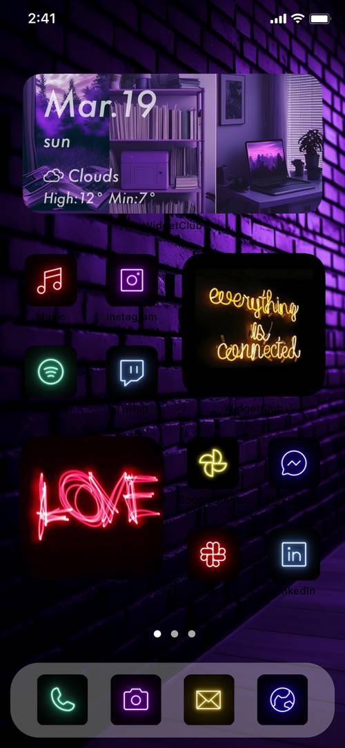 Neon cool home screen theme Home Screen ideas[66HZd9zvvw6sQxepySY9]