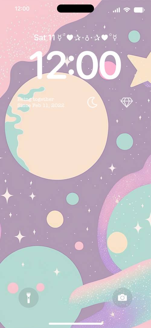 pastel color kawaii galaxy ロック画面[kyx1RwY6itmnA4dsxBYS]