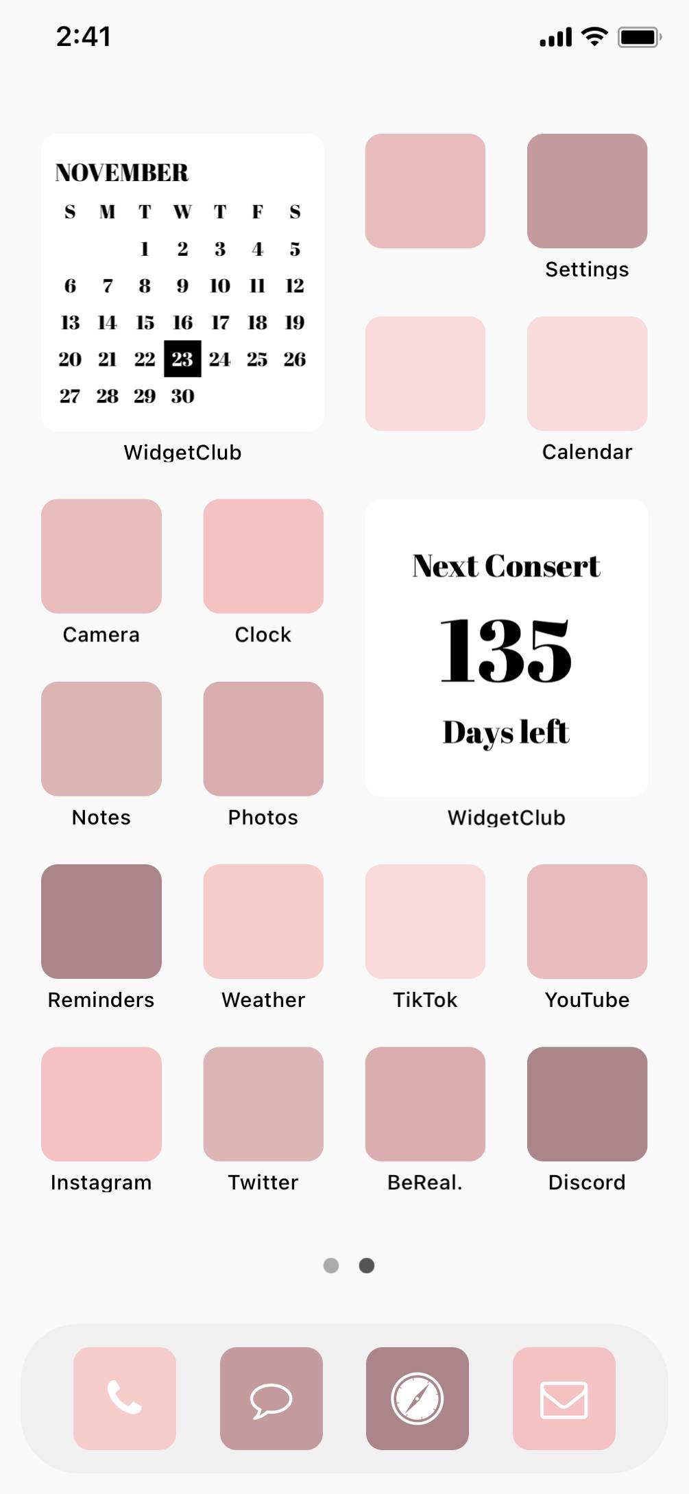 Pink simple home screen theme💗Home Screen ideas[zhKaM7ZiMLqiU4OuffOl]