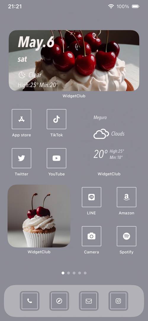 Black cherry x gray home screen theme แนวคิดหน้าจอหลัก[ZM7SpjCCKq7FL7kdIxl2]