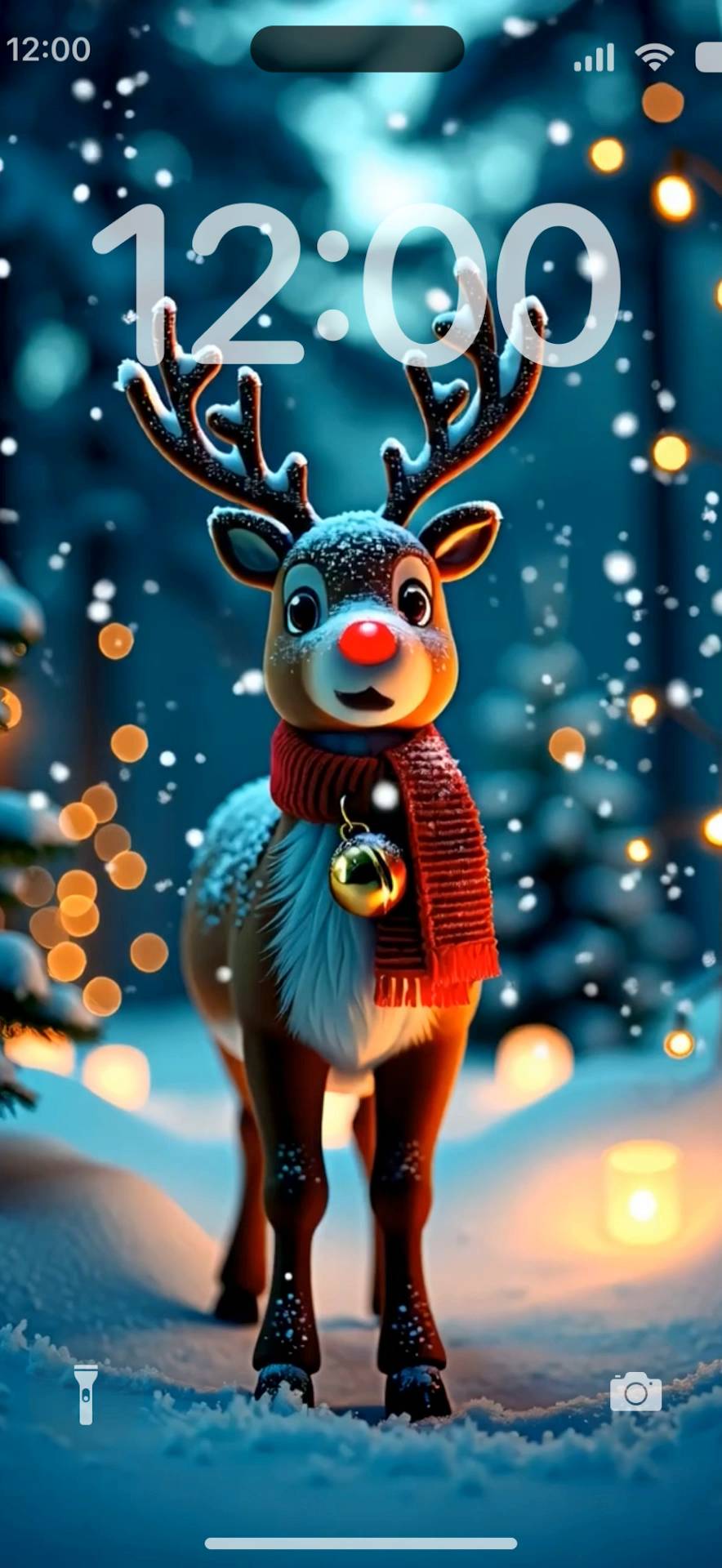 Cute reindeer at one christmas night Żywa tapeta[swDM3pNPOBftqKrUTYhX]