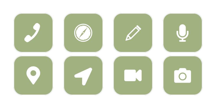 Green simple app iconsアプリアイコン