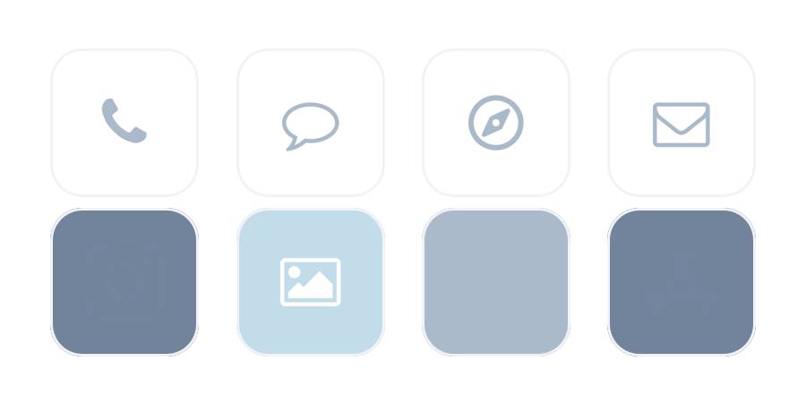 Blue app icon packアプリアイコン
