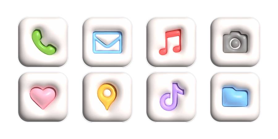 3D colorful icon pack חבילת אייקונים של אפליקציה[X4pi0kb6BggSKiyMyTPN]