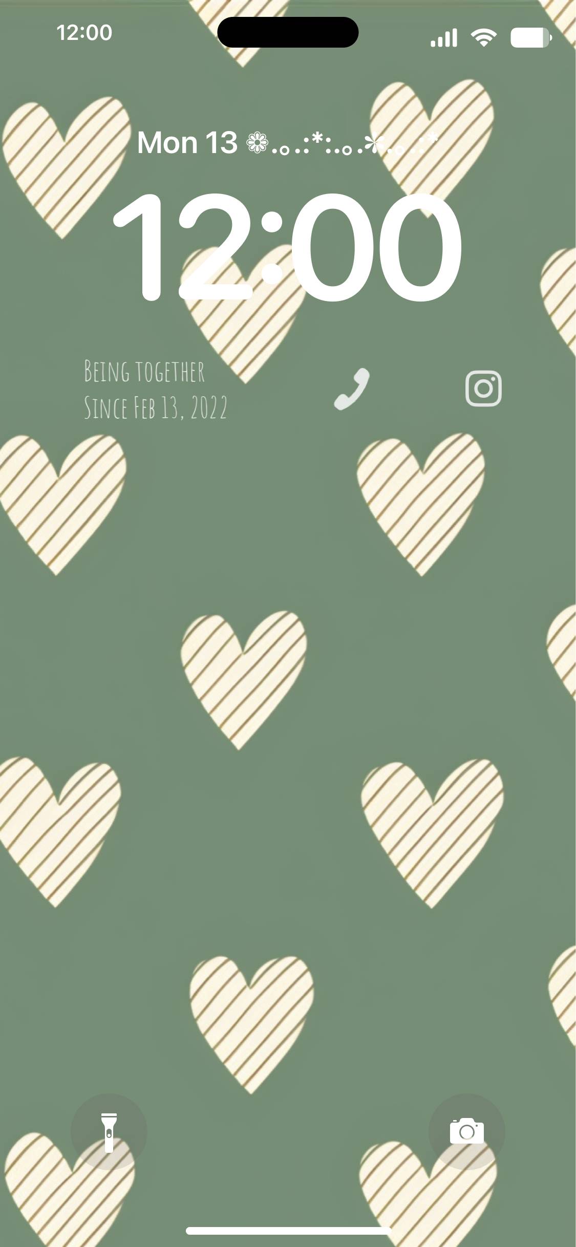 Green boho style heart lock screen Ეკრანის დაბლოკვა[IyepiJn22x5VkiyiYTJ8]