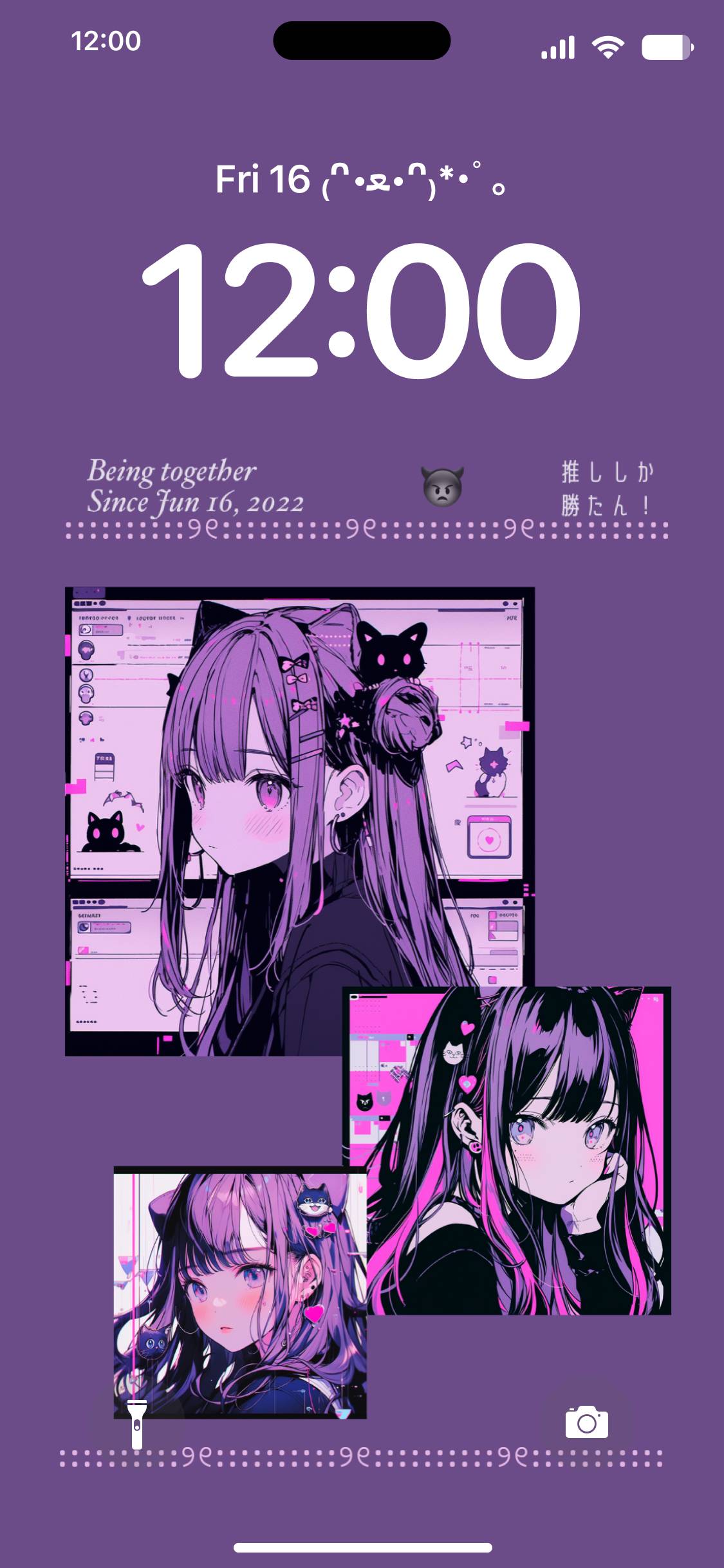 Cute purple anime Екран блокування[pv2xFyk9tWw3EAZHJR5B]