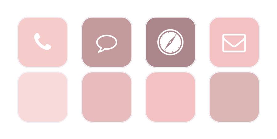 Pink beige app icons App Icon Pack