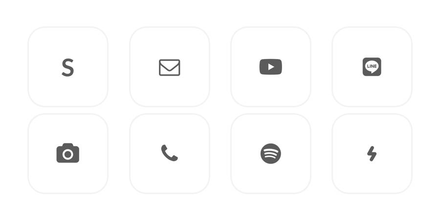 シンプル App Icon Pack[6PasGObzmoJ8pW6lIkeS]