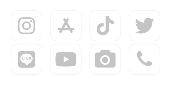 グレーホワイトPaquete de iconos de aplicaciones[sWCmBkUvVkYlC8T4fqrx]