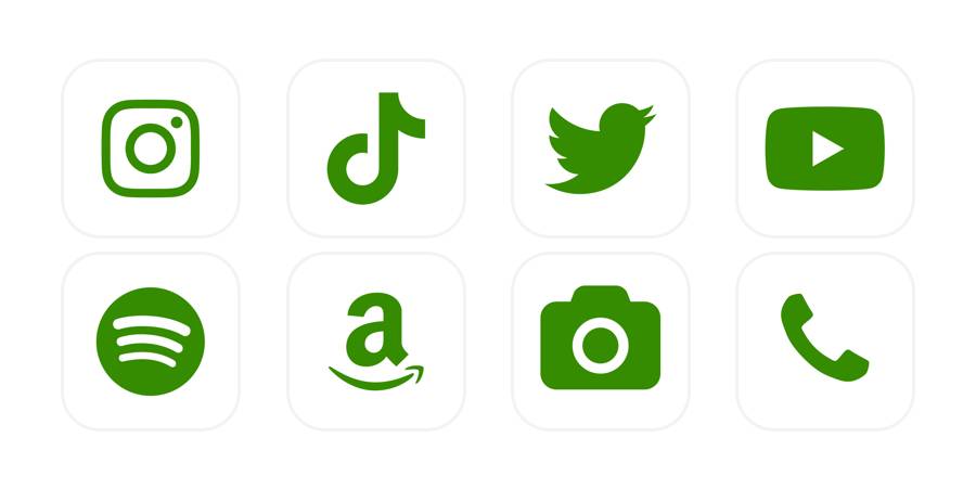 グリーンApp Icon Pack[830ia8hbmfQzYrR3JBT4]