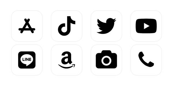 白黒 App Icon Pack[sZZJVCvr1LPFGLu1dya6]