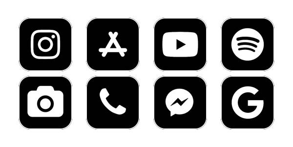 Black theme Pack d'icônes d'application[TPcI5fSChTiXY22HswaB]