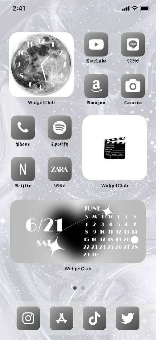 。─ 🖤🩶🤍　─ 。 Idea Skrin Utama[aSebHLehtlI0Z5NQNrre]