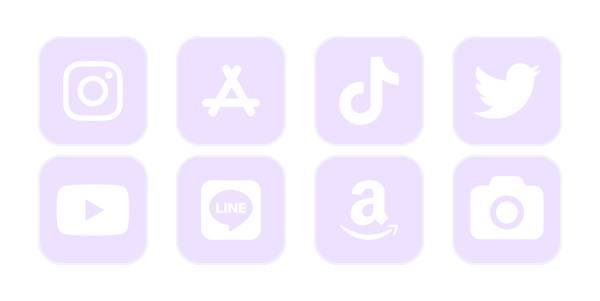 パステル　パープル App Icon Pack[ebngtRNGZpVlfnH30Rxy]