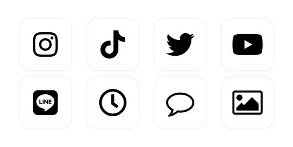 BLACKWHITEApp Icon Pack[ETUrn60eeYkiJYFl4EoW]