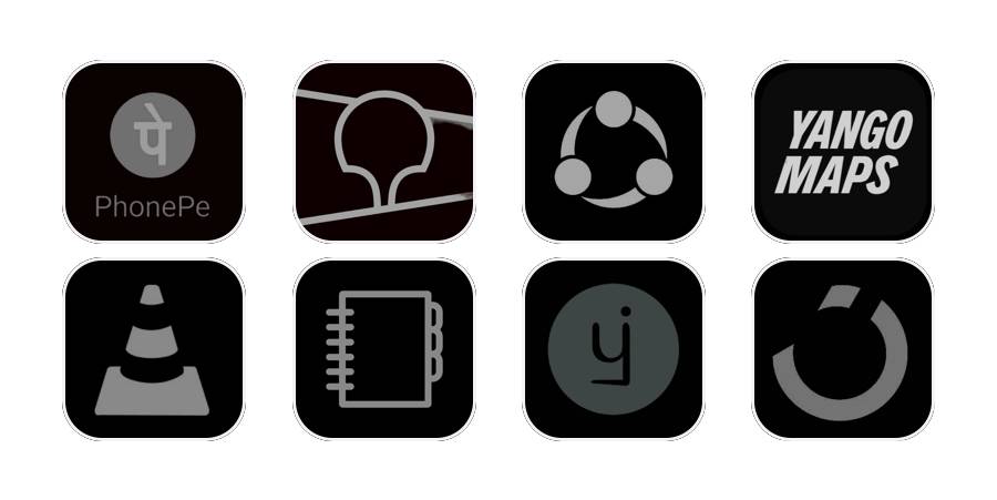 IOS 17.4 Dynamic Black icons :; ชุดไอคอนแอป[dVwbb1MYI0BewZYgOt57]