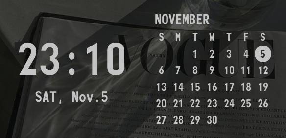 時計×カレンダー Calendario Ideas de widgets[xd5SEZV1nMxPTbYWA7W9]