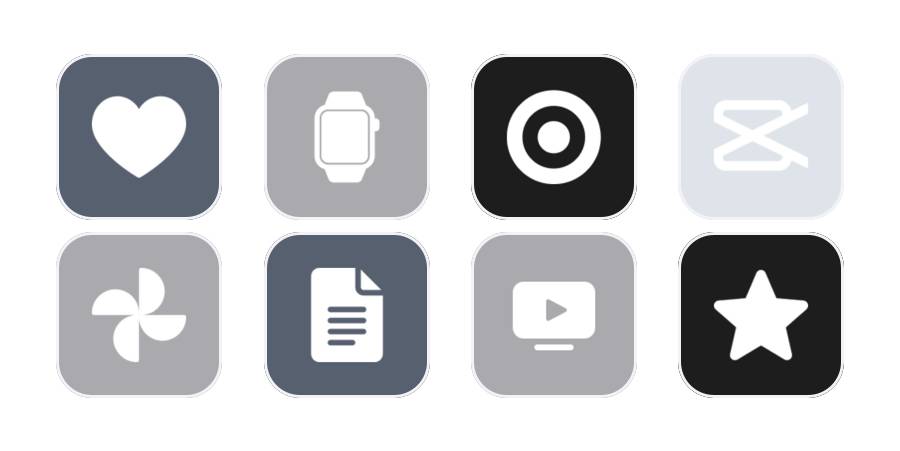 cute minimalist Pack d'icônes d'application[fqfSlbYri6Za7AzX4AeC]