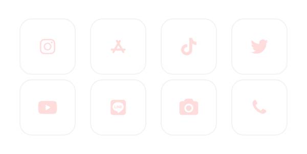 パステルピンク App Icon Pack[il8MshkyHORzg3we1Xem]