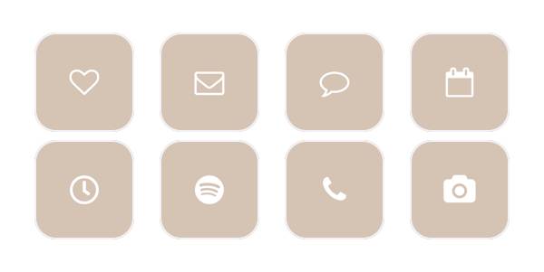 ベージュ App Icon Pack