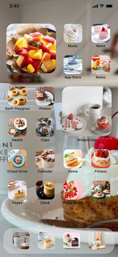 オシャレなケーキ達 แนวคิดหน้าจอหลัก[p9qhtCvv5Aus0U5f1PxG]
