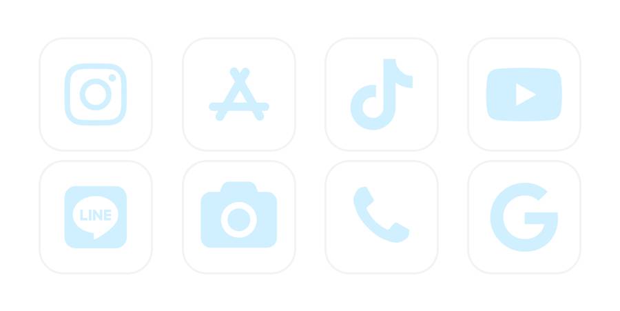 青好きさんにはおすすめ✨ App Icon Pack[qYoEPpKNiLe4guduxNnh]