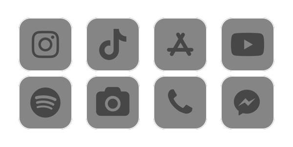 simple grey Pacchetto icone app[gBmNsLbN8g3XHnZe1TG4]