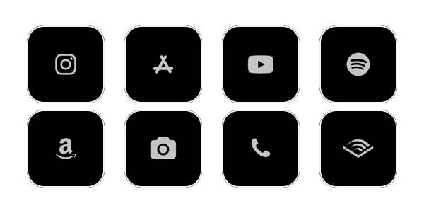 simple black icons Пакет с икони на приложения[1ozUlA9Fn2T30rlOYvt4]