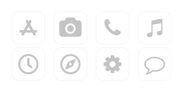 White and Grey Paquete de iconos de aplicaciones[Q9qOrUxAqCVBR3sR9hTH]